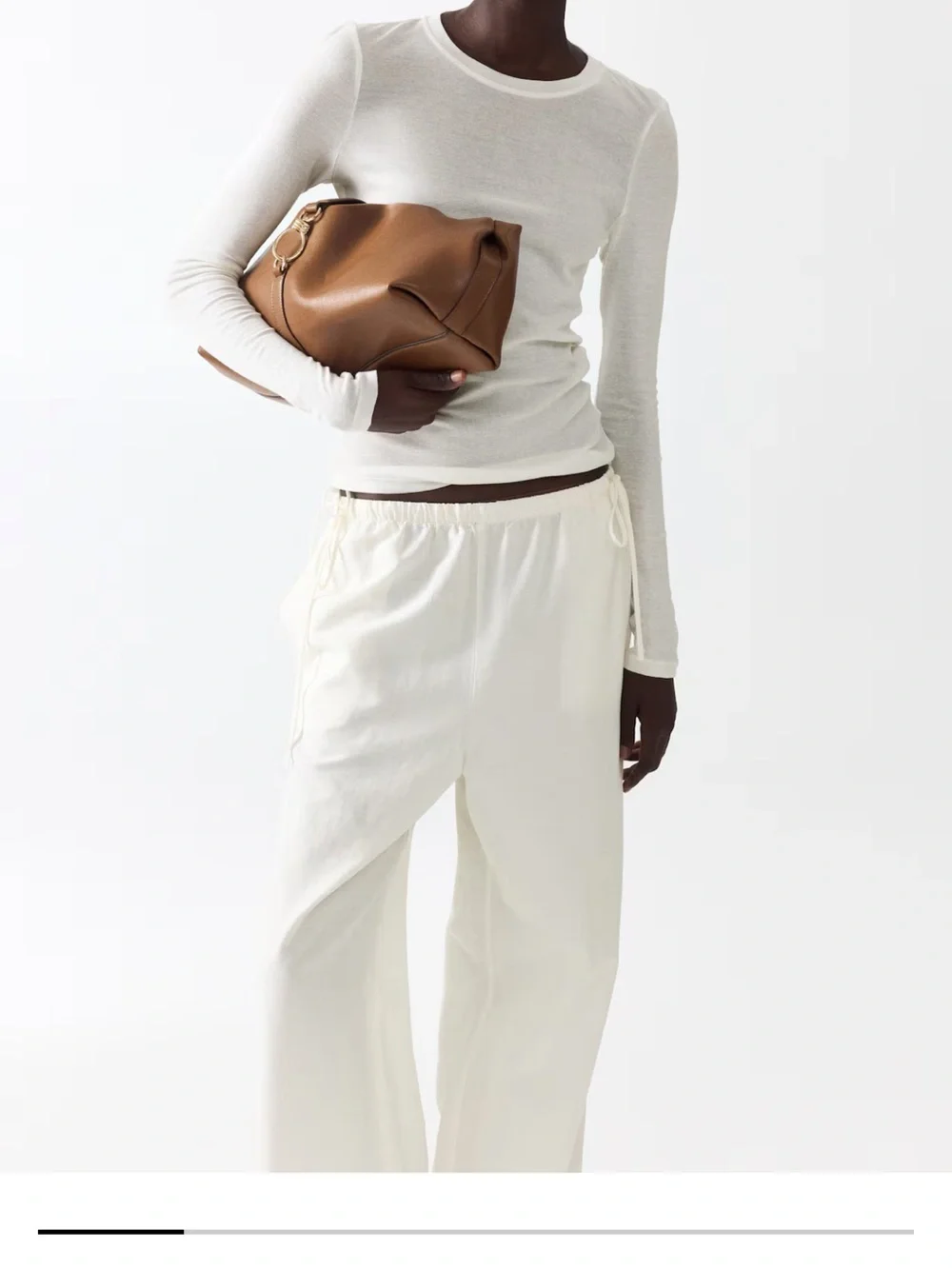 H&M Linen Wide-Leg Drawstring Pants